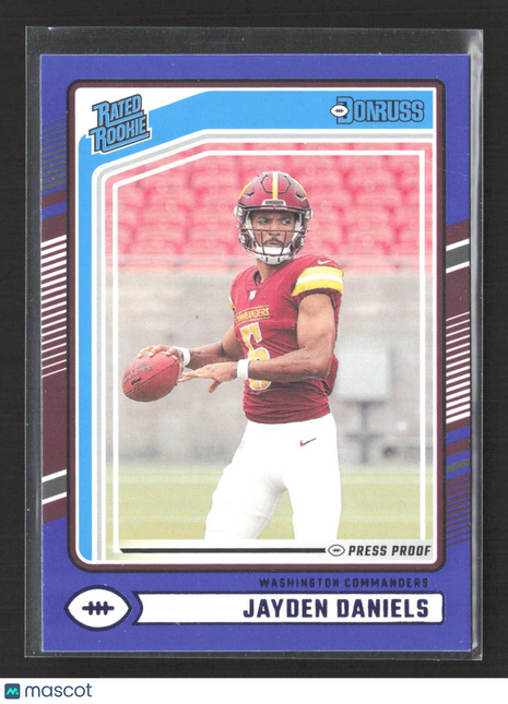 2024 Panini Donruss - Rated Rookie Jayden Daniels #389 Blue Press Proof (RC)