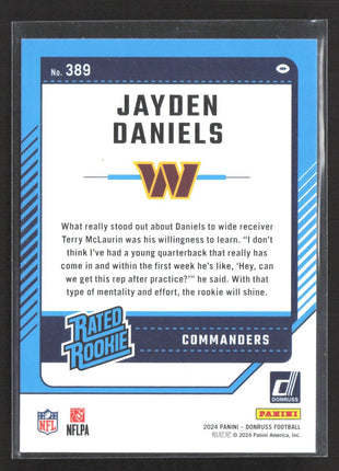 2024 Panini Donruss - Rated Rookie Jayden Daniels #389 Blue Press Proof (RC)