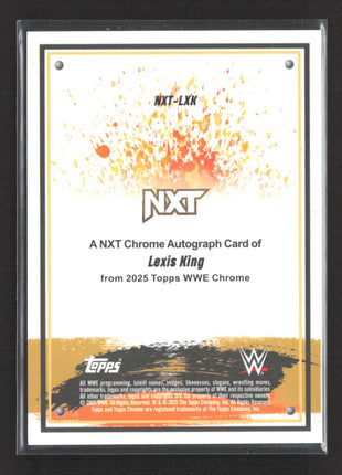 2025 Topps Chrome WWE - Nxt Autographs Lexis King #NXT-LXK Auto