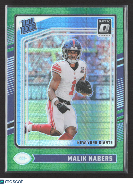 2024 Panini Optic Malik Nabers Rated Rookie Green Hyper #271