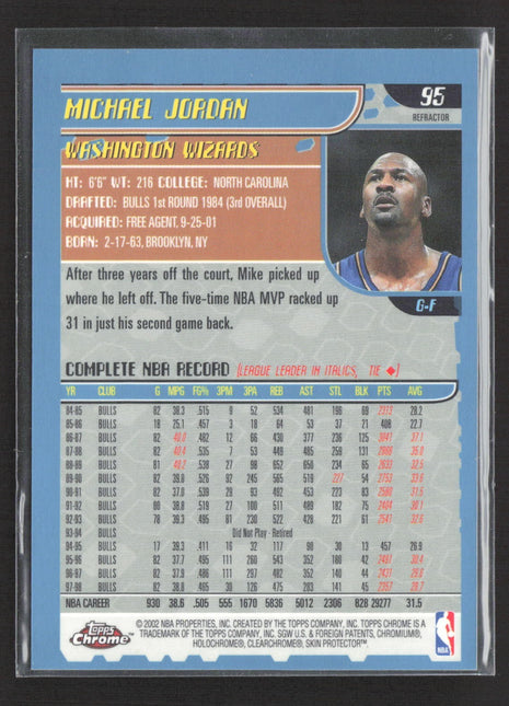 2001-02 Topps Chrome - Michael Jordan #95 Refractor