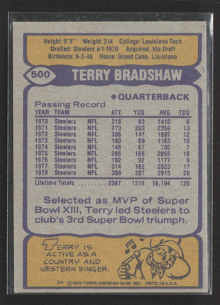 1979 Topps - Terry Bradshaw #500