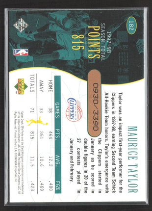 1998-99 SPx Finite - Top Flight Maurice Taylor #182 /3390