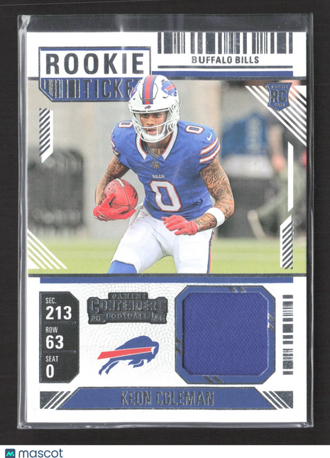 2024 Panini Contenders Keon Coleman Rookie Ticket Jersey