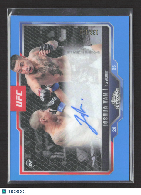 2025 Topps Chrome UFC Rookie Auto Joshua Van #CRA-JV Blue /150
