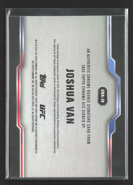 2025 Topps Chrome UFC Rookie Auto Joshua Van #CRA-JV Blue /150