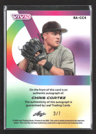 2024 Leaf Vivid Chris Cortez Rc Auto Wave /7 #BA-CC4