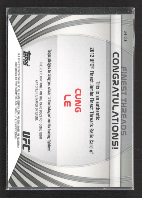 2021 Topps Finest UFC Cung Le Finest Threads Jumbo Relic Refractor