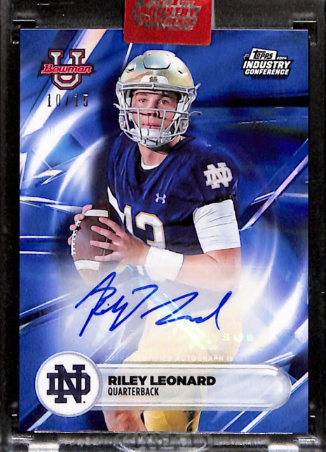 2024 Bowman University Topps Industry Conference Riley Leonard Auto /15