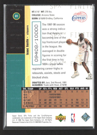 1998-99 SPx Finite - Isaac Austin #31 Radiance /5000