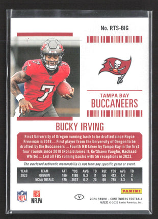 2024 Panini Contenders Bucky Irving Rookie Ticket Jersey