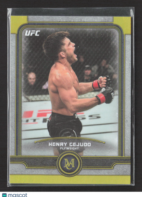 2019 Topps UFC Museum Collection Henry Cejudo Yellow /75 #49