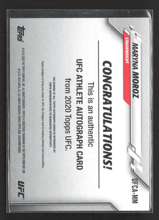 2020 Topps UFC - UFC Athlete Auto Maryna Moroz #UFCA-MM