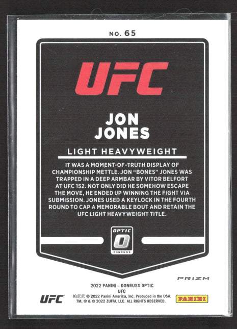 2022 Panini Optic UFC Jon Jones Blue Velocity #65