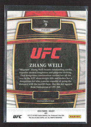 2022 Panini Select UFC Zhang Weili Orange Shock #9
