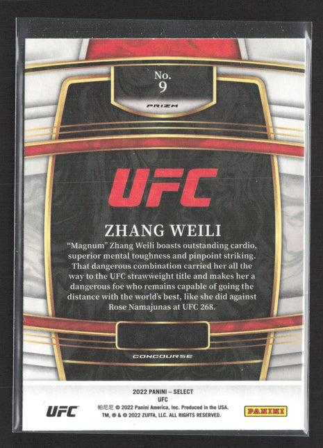 2022 Panini Select UFC Zhang Weili Orange Shock #9