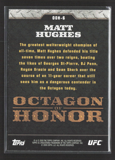 2009 Topps UFC Octagon of Honor Matt Hughes #OOH-6
