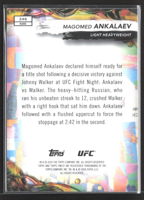 2024 Topps Finest Magomed Ankalaev Glitter #246 Rare