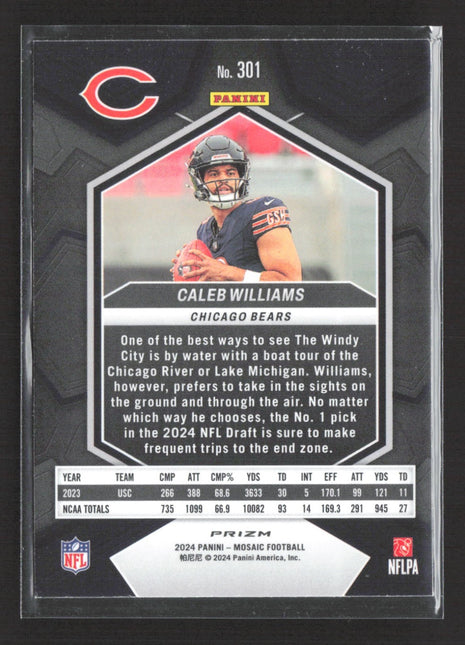 2024 Panini Mosaic - Rookies Caleb Williams #301 Camo Pink Mosaic Prizm (RC)
