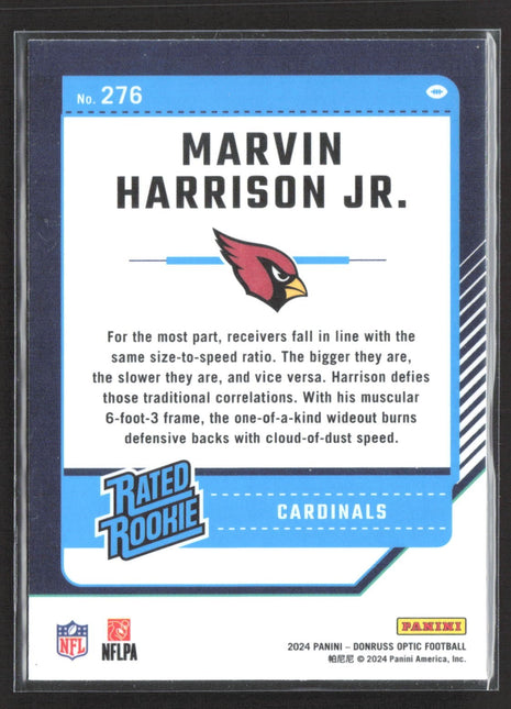 2024 Panini Optic Marvin Harrison Jr Rated Rookie #276