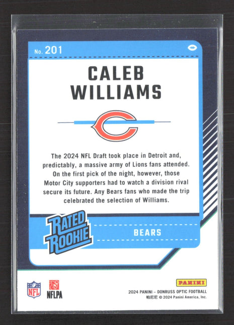 2024 Panini Optic Caleb Williams Rated Rookie #201