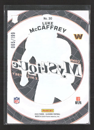 2024 Panini Illusions - Mystique Luke McCaffrey #30 Red /199 (RC)