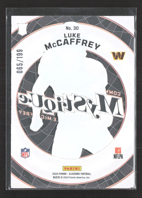 2024 Panini Illusions - Mystique Luke McCaffrey #30 Red /199 (RC)