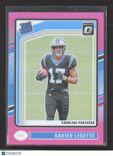 2024 Panini Optic Xavier Legette Rated Rookie Pink Prizm #299