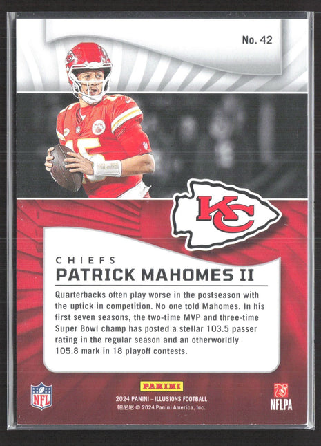 2024 Panini Illusions - Patrick Mahomes II #42 Trophy Collection Mirrored /499