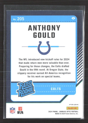 2024 Panini Optic Anthony Gould Rated Rookie Holo #205