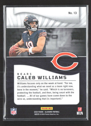 2024 Panini Illusions - Caleb Williams #13 Trophy Collection Pink /299 (RC)