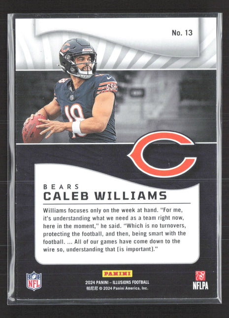 2024 Panini Illusions - Caleb Williams #13 Trophy Collection Pink /299 (RC)