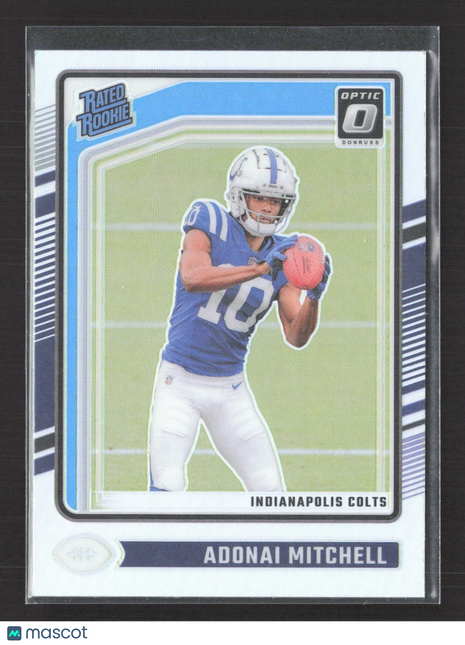 2024 Panini Donruss Optic - Rated Rookie Adonai Mitchell #203 Holo Prizm (RC)