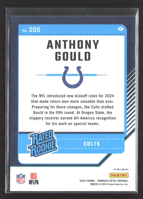 2024 Panini Optic Anthony Gould Rated Rookie Purple Scope #205