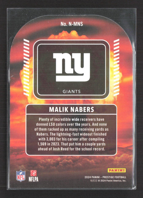 2024 Panini Prestige - Rookies Malik Nabers Nuclear (RC)