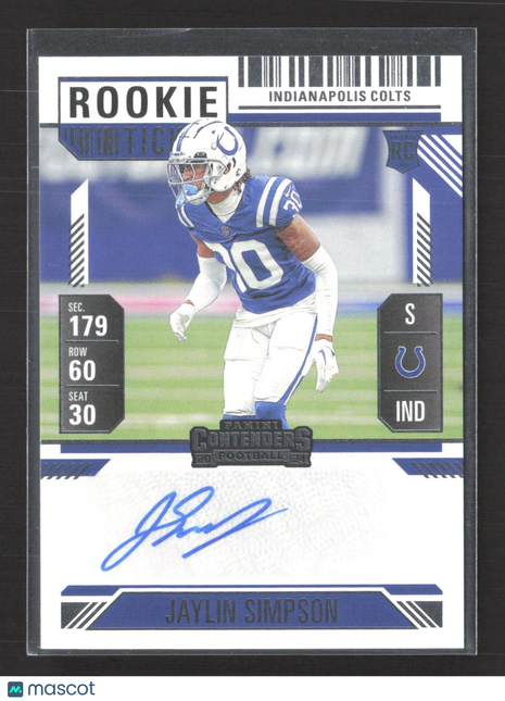 2024 Panini Contenders - Rookie Ticket Jaylin Simpson #277 Auto