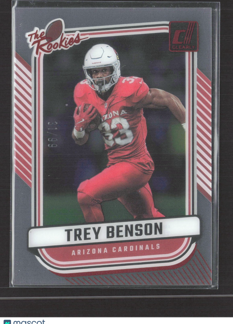 2024 Panini Clearly Donruss - Rated Rookie Trey Benson #74 Red /99 (RC)