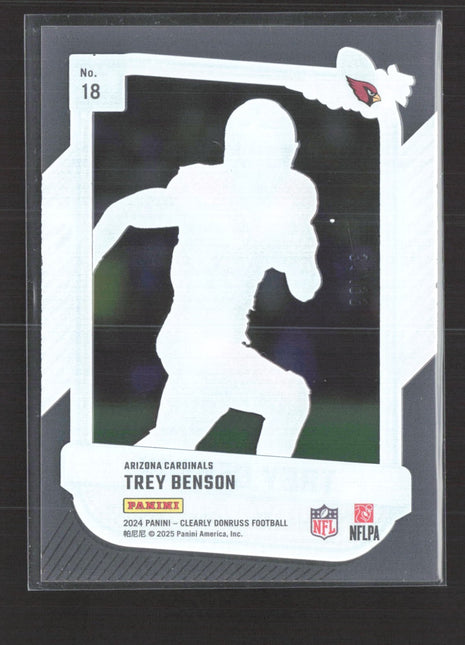 2024 Panini Clearly Donruss - Rated Rookie Trey Benson #74 Red /99 (RC)