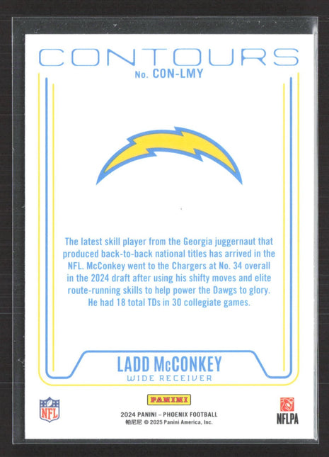 2024 Panini Phoenix - Contours Ladd McConkey #CON-LMY (RC)
