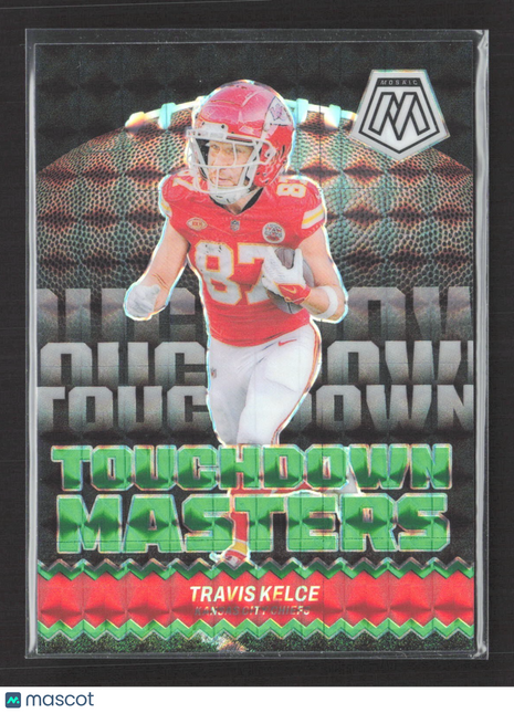 2024 Panini Mosaic - Touchdown Masters Travis Kelce #TM-TKE Green Mosaic Prizm