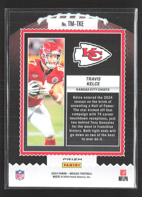 2024 Panini Mosaic - Touchdown Masters Travis Kelce #TM-TKE Green Mosaic Prizm