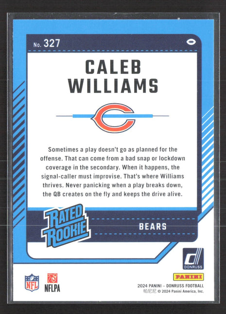 2024 Panini Donruss - Rated Rookie Caleb Williams #327 Blue Press Proof (RC)