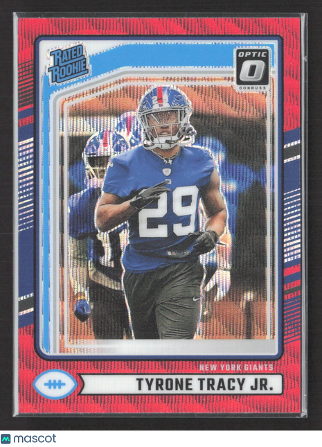 2024 Panini Donruss Rated Rookie Tyrone Tracy Jr. #364 Optic Preview Red Wave
