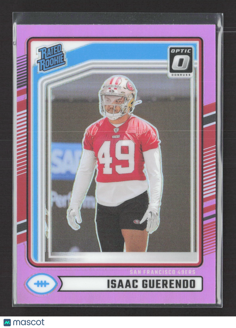 2024 Panini Donruss Rated Rookie Isaac Guerendo #336 Optic Preview Pink