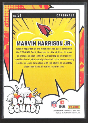 2024 Panini Donruss - Bomb Squad Marvin Harrison Jr. #31 (RC)