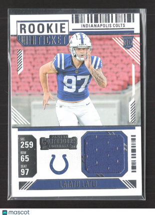 2024 Panini Contenders Laiatu Latu Rookie Ticket Jersey Swatches #RTS-LLU