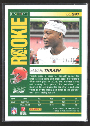 2024 Panini Encore - Rookies Jamari Thrash #241 (RC) Purple /75