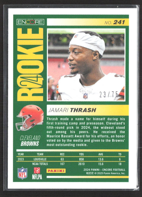 2024 Panini Encore - Rookies Jamari Thrash #241 (RC) Purple /75