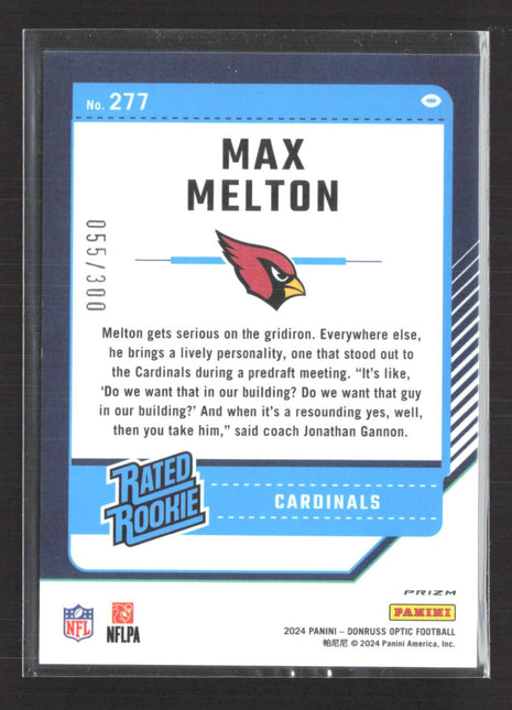 2024 Panini Donruss Optic - Rated Rookie Max Melton #277 Wave /300