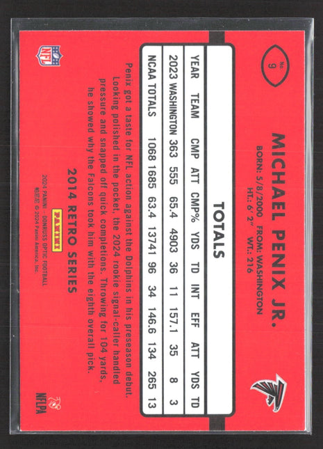 2024 Panini Optic Michael Penix Jr Rated Rookie #9